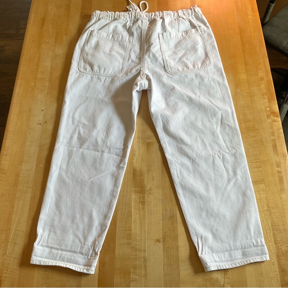 J.Crew Men’s NWT White Cotton Drawstring Pants Size 32 Elastic Waist - Picture 5 of 16
